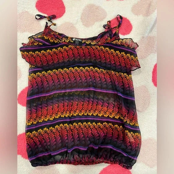 ✨Y2K✨Colorful Patterned Women's Top - Picture 2 of 3